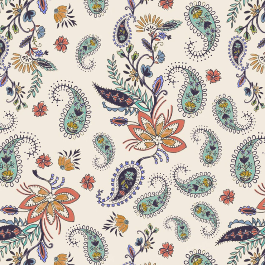 Paisley Fabric / Textile Print UK Designer